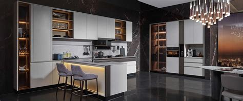 Custom L-shaped Modern Kitchen Cupboard - ANNE | OPPEIN