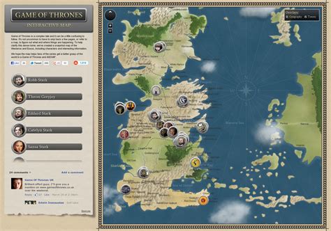 Game of Thrones Interactive Map | Visual.ly