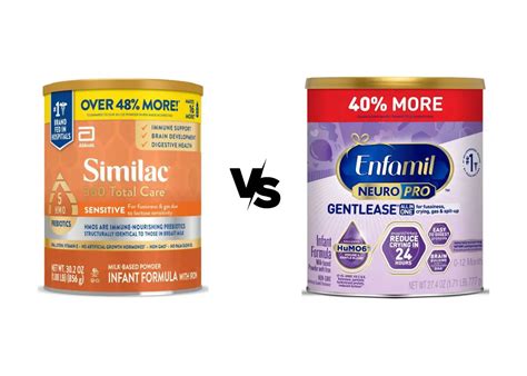 Similac 360 Total Care Sensitive vs Enfamil Neuropro Gentlease: Which ...