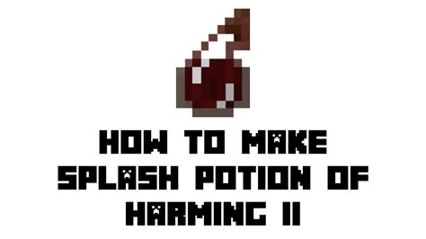 How To Make Potion Of Harming 2 In Minecraft