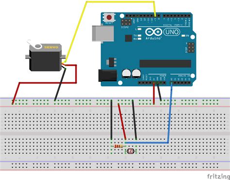 Photoresistor + Servo | arduino-tuts