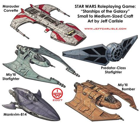 Star Wars RPG: Starships of the Galaxy - Small to Medium Vessels | Star ...