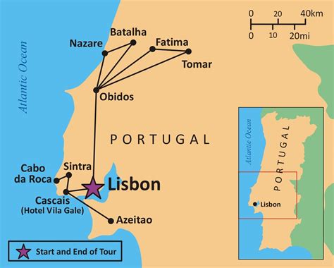 Fatima, Portugal - upper area on map. It is 187 km (116 mi) south of ...