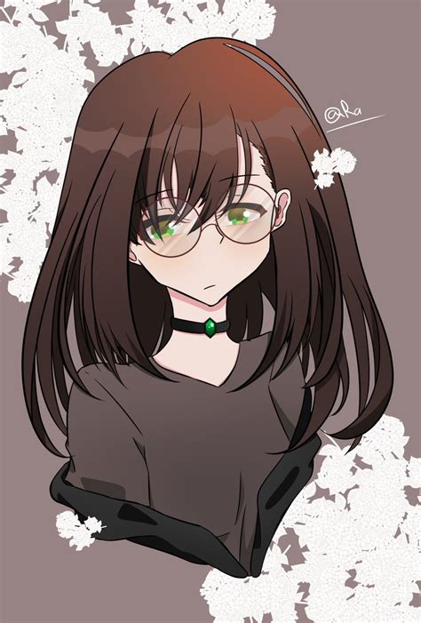 Brown Hair Anime Girl Glasses - Anime Wallpaper HD