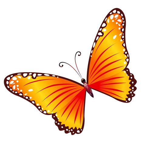 Transparent Orange Butterfly PNG Clipart | Butterfly clip art, Cartoon ...