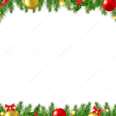 Christmas Fir Tree Borders Card — Stock Vector © sammep #60005209