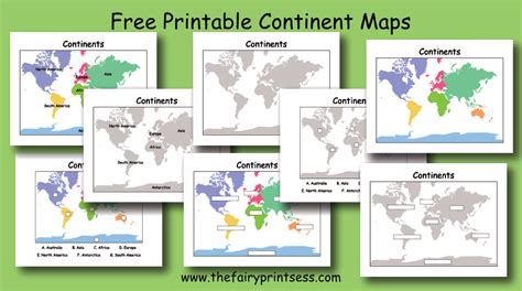 Free Map Of The World Continents - Dniren Hildagard