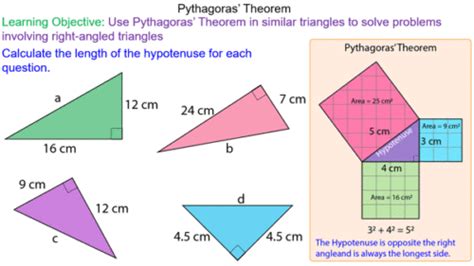 Calculating the Hypotenuse in a right-angled triangle - Mr-Mathematics.com