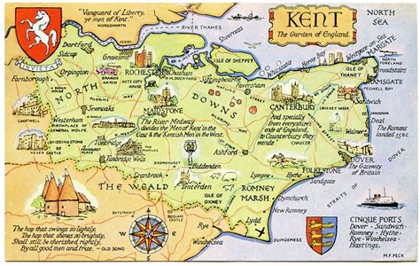 Kent England Map | Color 2018