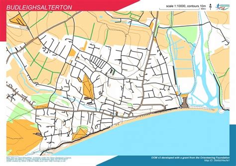 Budleigh Salterton Maprun map - Devon Orienteering