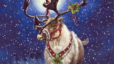 Reindeer with mistletoe wallpaper - Digital Art wallpapers - #52010