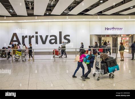 Heathrow airport arrivals, London, England, UK Stock Photo - Alamy