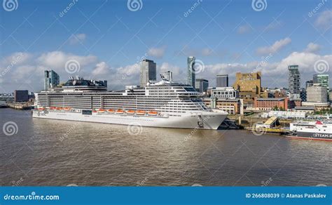 A Cruise Ship at Liverpool Port in the Summer Editorial Stock Image ...