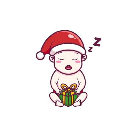 Premium Vector | Cute baby celebrating christmas