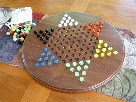 Custom Chinese Checkers Game Board With Marbles by Three Trees Workshop ...