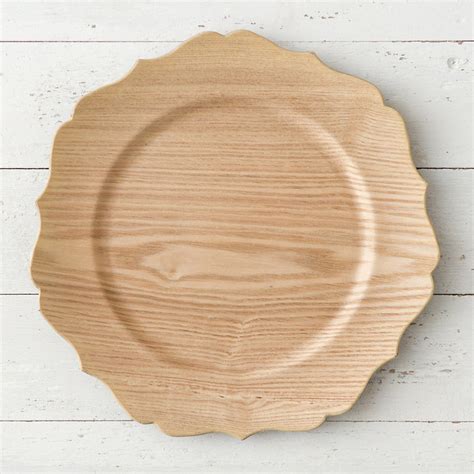 Decorative Wood Grain Charger - Contemporary - Charger Plates - by Terrain