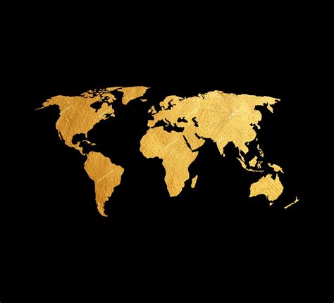 Gold World Map PNG Graphic Gold Textured Map of World - Etsy | Gold ...