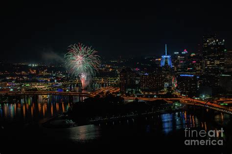 Pittsburgh Skyline and Zambelli Fireworks Photograph by Nick Garuccio ...