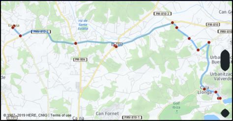 What is the distance from Ibiza to Cala Llonga? Google Maps Mileage ...