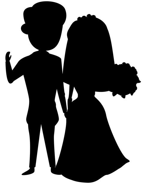 Wedding Couple Silhouette Clip Art - Best WEB Clipart