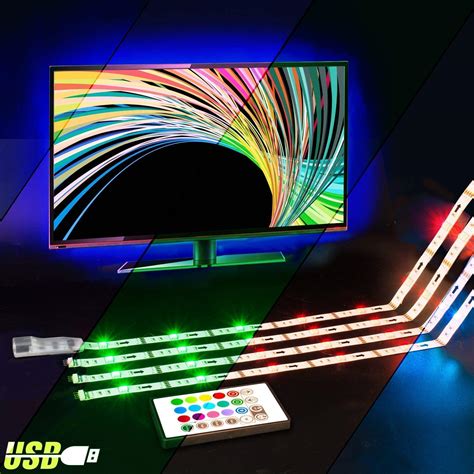 LED TV Backlight,ViLSOM Powered USB LED Strip Lights 6.56Ft for 40 to ...