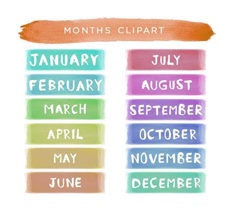 Months Of The Year Clipart Amp Look At Clip Art Images Clipartlook - Riset