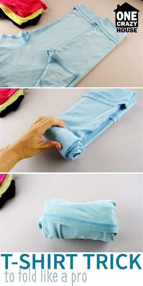 How to Fold a T-Shirt in 5 Ways Like a Pro! | T shirt hacks, Shirt ...