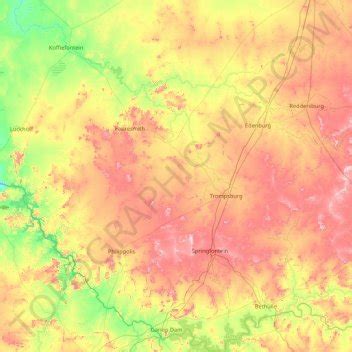 Kopanong Local Municipality topographic map, elevation, terrain