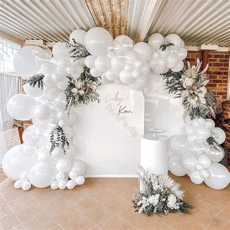 133pcs Matte White Transparent Balloon Garland Arch Kit - Etsy