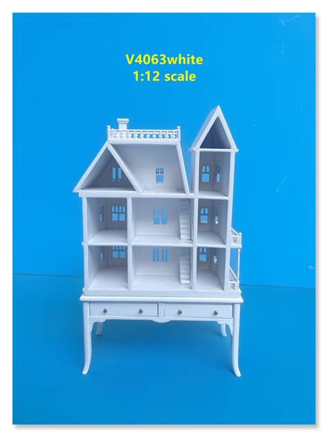 Queen Anne style dollhouse for dollhouse WHITE for 1:12 dollhouse ...