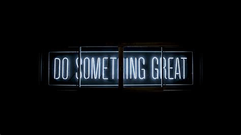 Do Something Great Wallpaper 4K, Neon glow, Inspirational quotes