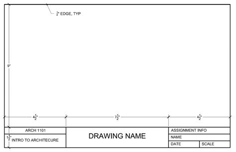 Title Block Template – ARCH 1101, INTRO FA2020