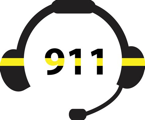 Number icon on white background. 911 Dispatcher Headset sign. Emergency ...