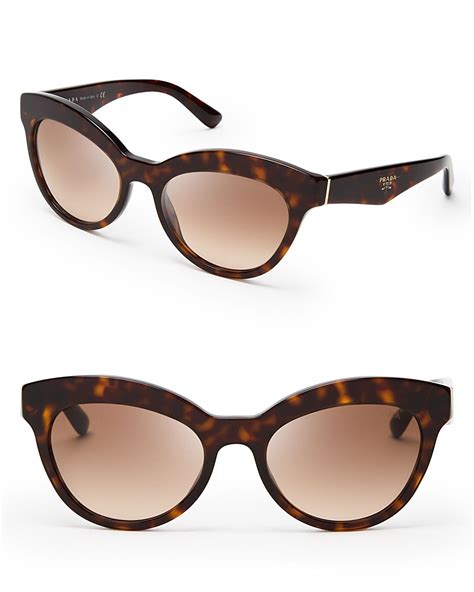 Lyst - Prada Heritage Cat Eye Sunglasses in Brown