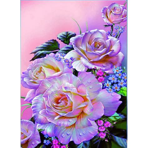 colorful flowers diy 5d diamond painting diamond embroidery bloom ...