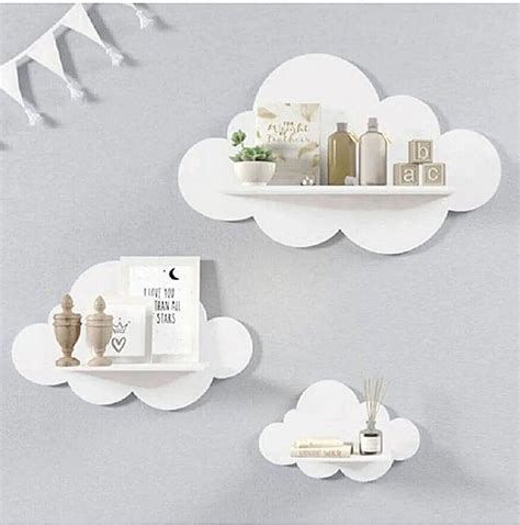 Kids Room Wall Shelves, Cloud Wall Shelves for Nursery, Decorative Wall ...