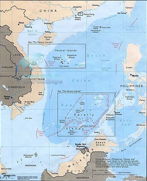 South China Sea Map, Detailed & Printable Map of South China Sea