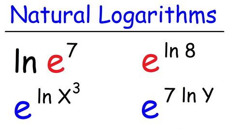 Natural Logarithms | lne 오늘 업데이트