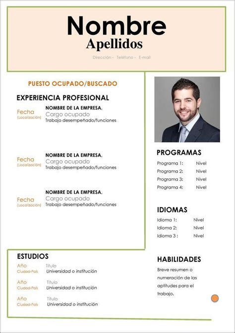 Pdf Curriculum Vitae Word Para Completar - Template For U