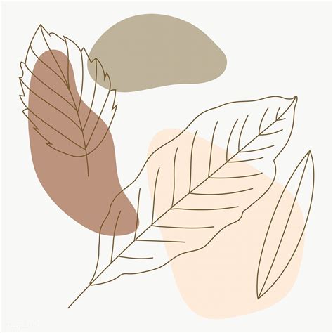 Leaf line art pattern background transparent png | premium image by ...