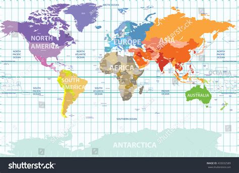 20,953 World Map Latitude Longitude Images, Stock Photos & Vectors ...