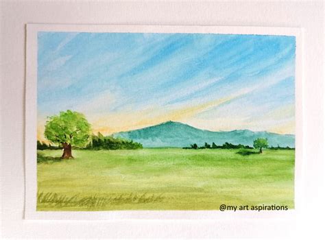 Easy Watercolor Landscape Ideas for Beginners - My Art Aspirations