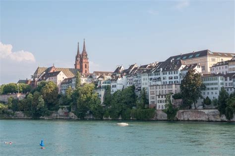 View on Basel City and River Rhine Editorial Photo - Image of rhine ...