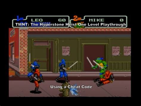 TMNT: The Hyperstone Heist One Level Playthrough using a Megadrive ...