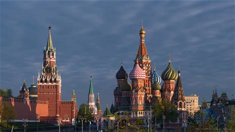 Spasskaya Tower Kremlin Moscow Red Square Russia Saint Basil's ...