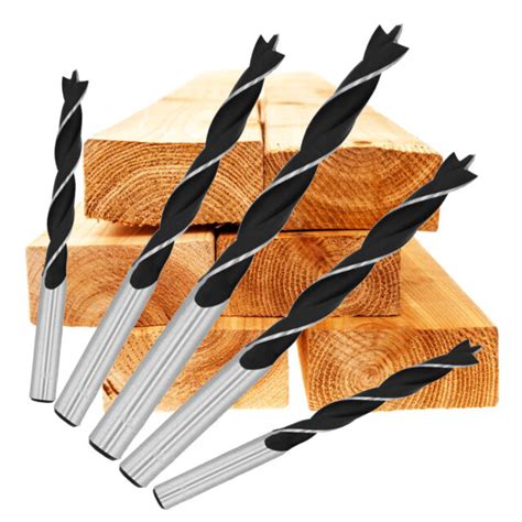 3/16" Wood Brad Point Drill Bit Set Woodworking Spur Point Wood Drill ...