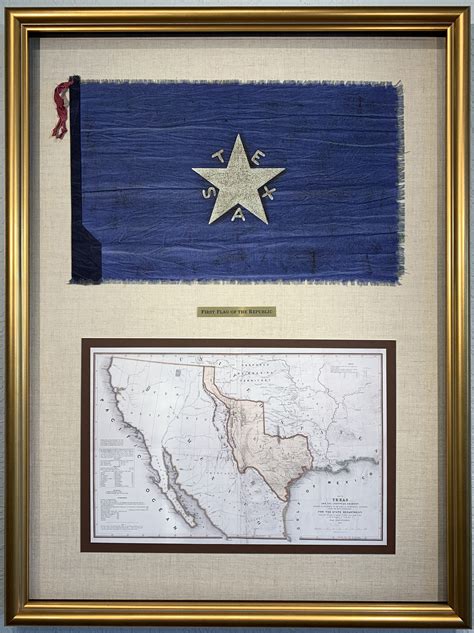 First flag and map of the Republic of Texas - Gallery of the Republic