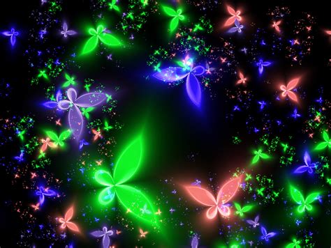 Neon Butterfly Wallpaper