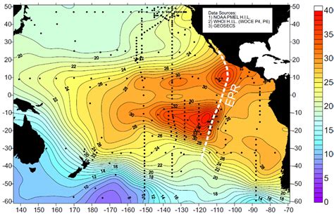 Pacific Ocean Depth Map