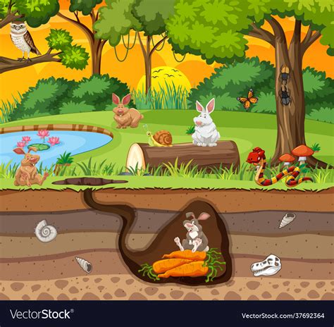 Rabbit Burrow Clipart